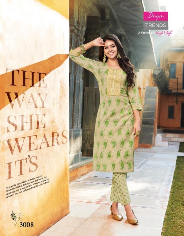 Goldy Vol 3 By Diya Trends Fancy Kurti With Bottom Collection